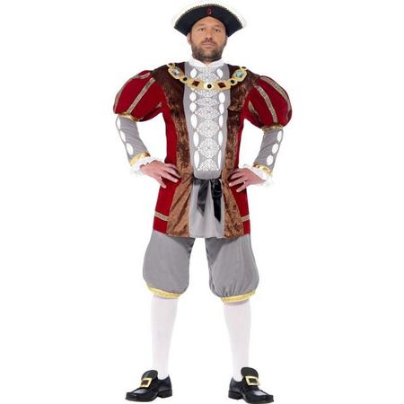 Koning Prins & Adel Kostuum | Engelse Koning Henry Vii Luxe | Man | Large | Carnaval kostuum | Verkleedkleding